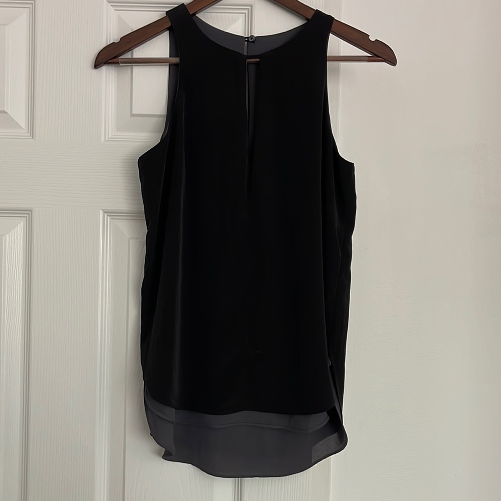 Reversible gray/black blouse